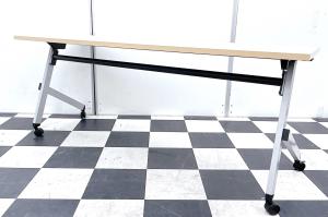 【会議室の増設に！】内田洋行（UCHIDA）プラッテシリーズ　スタックテーブル　幅1800㎜　■色：ナチュラル　幕板なしタイプ
