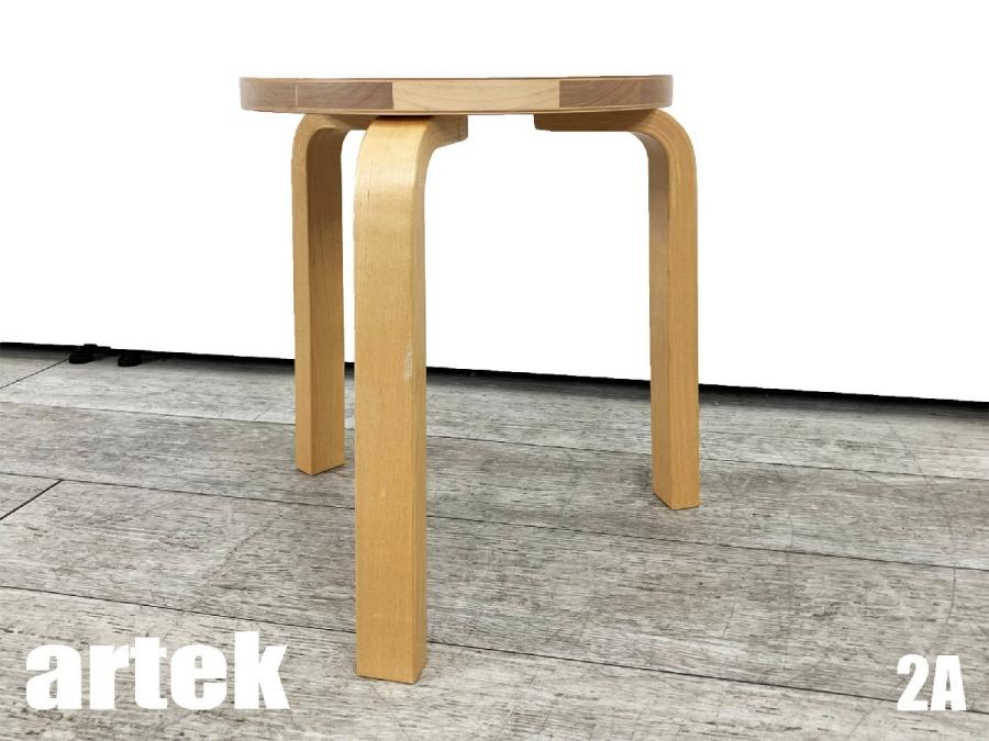 2A)artek/アルテック　スツール60　アルヴァ・アールト　北欧　フィンランド　3本足　バーチ
                        その他シリーズ
                                    中古
            
