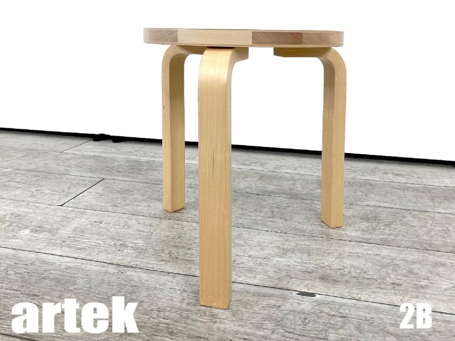 2B)artek/アルテック　スツール60　アルヴァ・アールト　北欧　フィンランド　3本足　バーチ
                        その他シリーズ
                                    中古
            