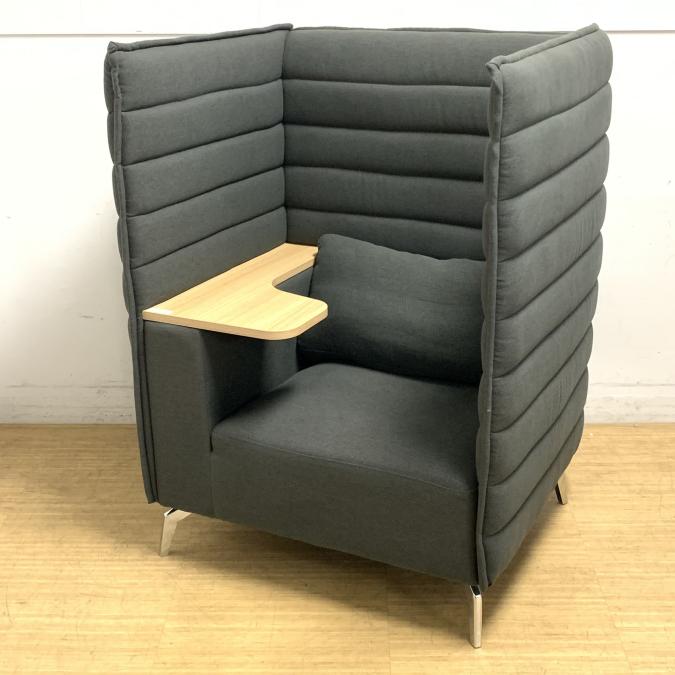 タイムSALE ハイビス ハイバックソファ 1人掛け ブース テーブル付 送料無料】 ハイビス ハイバックソファ 1人掛け パネル付き 1人