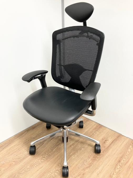 【C】【商品詳細ご確認ください！】■オカムラ製（okamura）　コンテッサ 　■ハイバック　背面メッシュ　座面レザー　可動肘　小型可動ヘッドレスト■ブラック（ランクB品）
                        コンテッサチェア
                                    中古
            