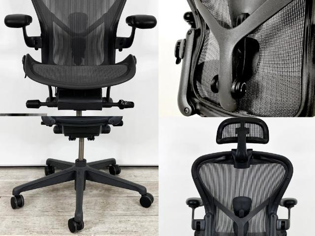 【中古】アーロンチェア Herman Miller/ハーマンミラー 肘付ハイバックチェア 466701