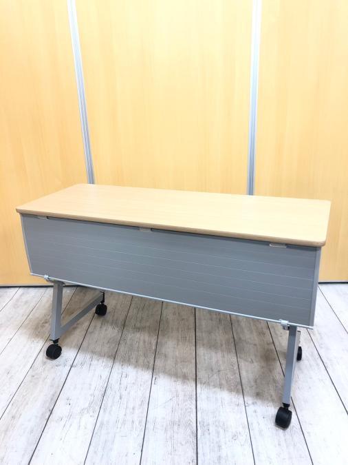 【驚異の35台入荷】小さめコンパクトテーブル＆おしゃれなナチュラル天板仕様◆イトーキ製　キャスター付き　収納
                        HXシリーズ
                                    中古
            