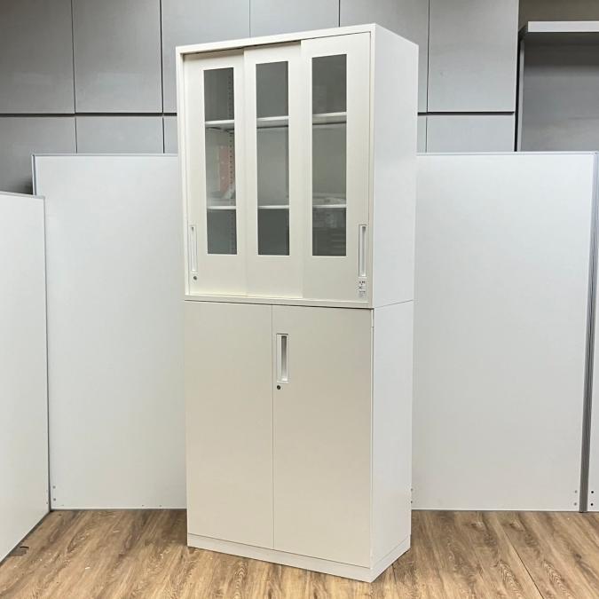 【訳あり：目立つ日焼けあり】コクヨ製　エディアシリーズ　珍しいガラス引き戸+両開き書庫　書庫セット！！
                        その他シリーズ
                                    中古
            