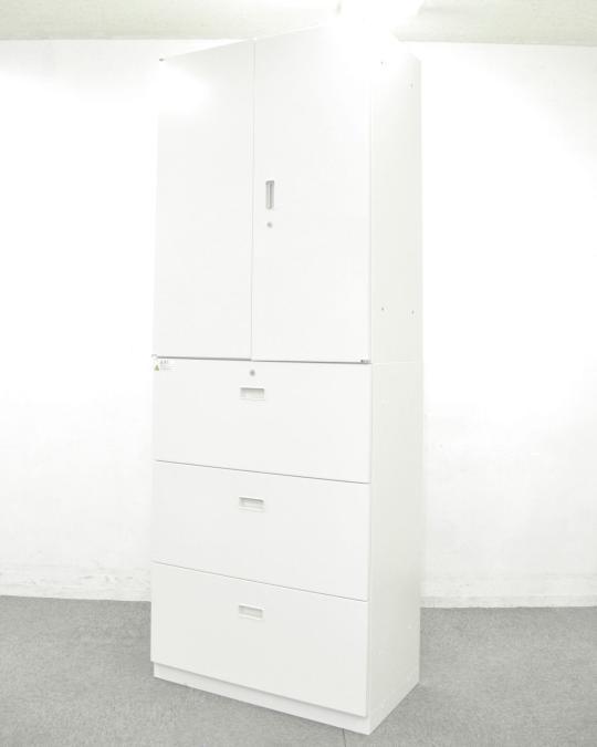 H1850　レア　イトーキ製 両開き書庫＋３段ラテラルの書庫セット！！中古 オフィス家具　シンライン　ホワイト　オフィス　※取っ手日焼け
                        シンライン
                                    中古
            