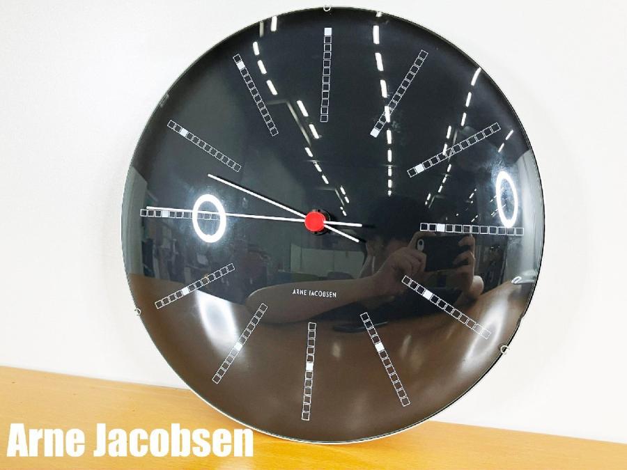 ROSENDAHL / ローゼンダール 　バンカーズ ウォールクロック 直径29cm　アルネ・ヤコブセン　北欧　ブラック
                        その他シリーズ
                                    中古
            