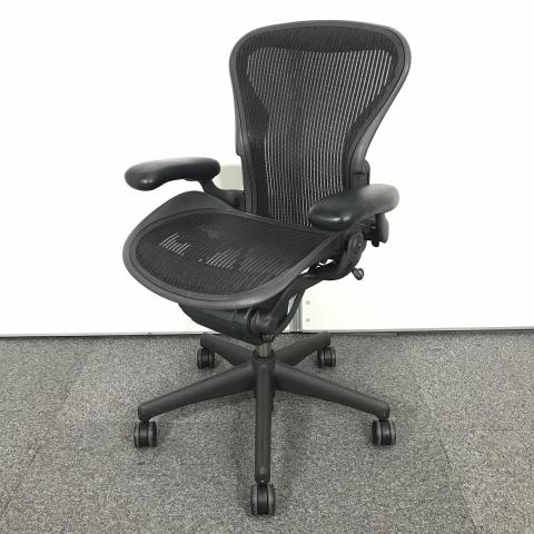 中古】アーロンチェア Herman Miller/ハーマンミラー 肘付ハイバック 