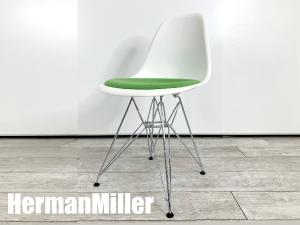 HermanMiller/ハーマンミラー　vitra　イームズ サイドシェルチェア ワイヤーベース　エッフェルベース　DSR　ホワイトｘグリーン