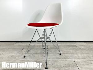 HermanMiller/ハーマンミラー　vitra　イームズ サイドシェルチェア ワイヤーベース　エッフェルベース　DSR　ホワイトｘレッド