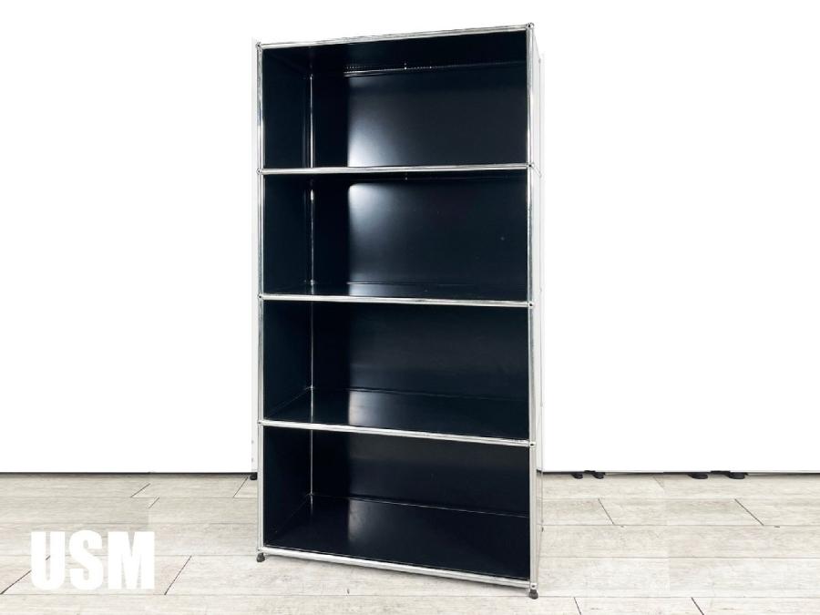 USMハラー　1列4段キャビネット　ブラック　オープンシェルフ/ 書架　D350　OPOPOPOP
                        USMハラー キャビネット
                                    中古
            