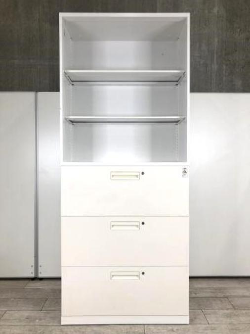 【在庫入替セール品！（本在庫限定価格）】【よく使うファイルや資料の収納にオススメ！】■コクヨ製　上下書庫セット（上：オープン ＋ 下：3段ラテラル）【KOKUYO　EDIA】
                        エディア
                                    中古
            