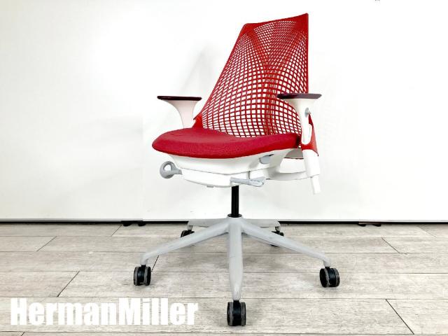 HermanMiller/ハーマンミラー　セイルチェア　レッド 前傾機能付き 現行アーム仕様