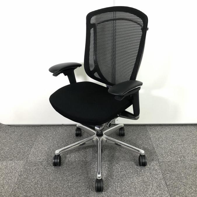 オカムラコンテッサヘッドレストタイプ可動肘背・座メッシュ中古品