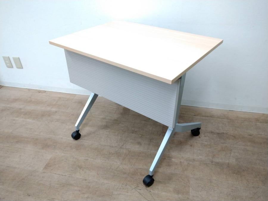 【定価約6万円】【横幅800ｍｍサイズのサイドスタックテーブルの入荷です！人気のナチュラルカラー】■内田洋行製　パラグラフ　サイドスタックテーブル
                        パラグラフテーブル
                                    中古
            