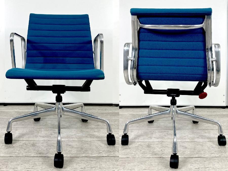 送料込み！Herman Miller ハーマンミラー　アルミナムチェア 中古】イームズ アルミナム Herman Miller/ハーマンミラー 肘付