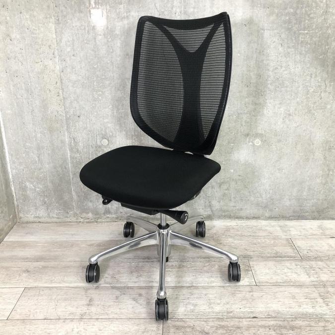 【流れるような美しいフォルム！リングフレームとメッシュが背中をやさしく受け止める！】■オカムラ　サブリナチェア (Sabrina)　ハイバック肘無し　■背面メッシュ　■ブラック
                        サブリナ
                                    中古
            