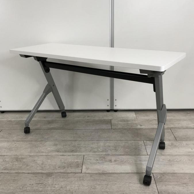 【まとめて揃います！】【天板跳ね上げ式でコンパクトに！キャスター付きで移動も楽々！】■オカムラ製　フラプター(FLAPTOR) 　サイドスタックテーブル　■天板ホワイト　幕板なし
                        フラプター
                                    中古
            