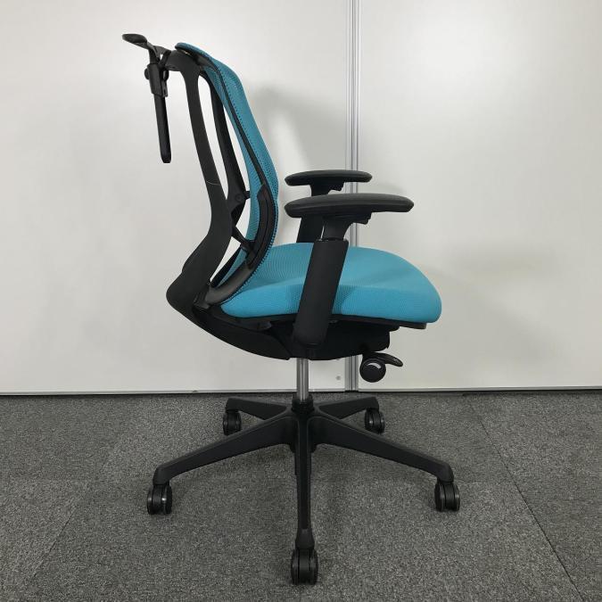 aw　オカムラ　シルフィーチェア　ローバック　固定肘　前傾機能　メッシュ　中古品 中古】シルフィーメッシュ オカムラ/okamura 肘付ローバック