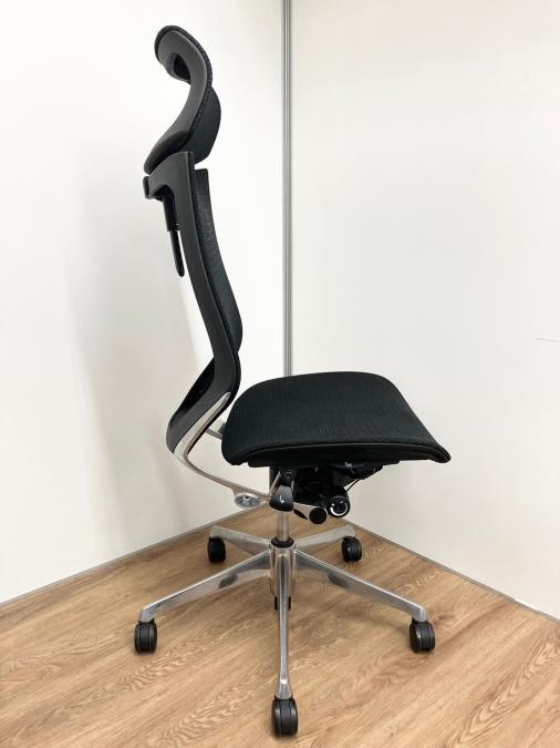オカムラ バロン 5本脚 ハイバック 座メッシュ ブラック 中古】バロンメッシュチェア オカムラ/okamura 肘無ハイバック