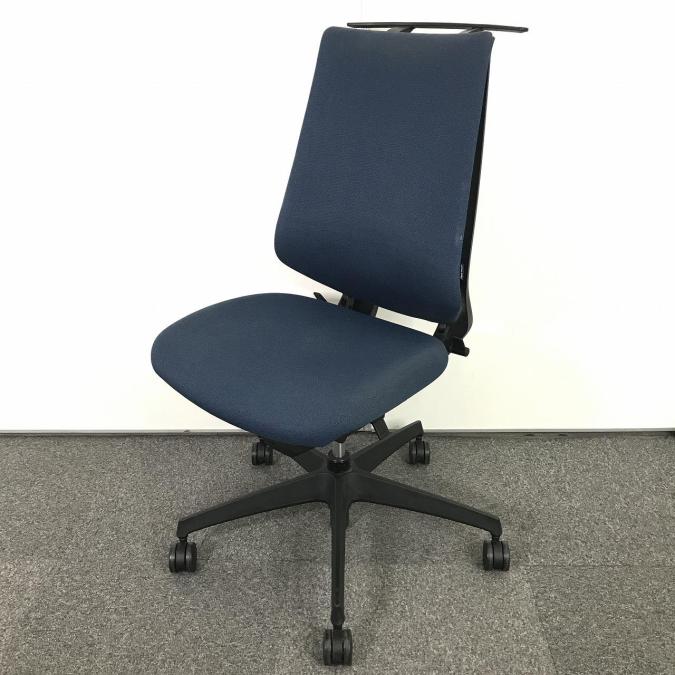 【オートアジャスト機能搭載！スタイリッシュなチェアが入荷！！】■コクヨ（KOKUYO）　デュオラ　肘無し　ハイバック　■ハンガー付　■プルシアンブルー
                        デュオラ クッション
                                    中古
            
