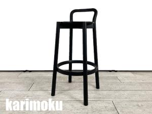 【展示品】2023年製　KNS / カリモク ニュースタンダード　CASTOR BARSTOOL with BACKREST / キャストール バースツール　ブラック　北欧