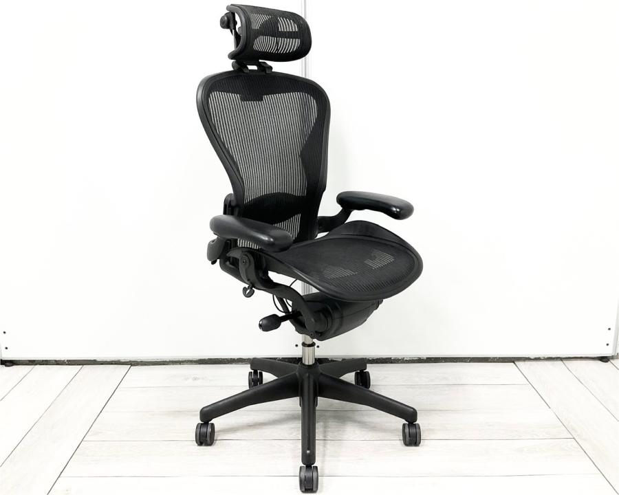 中古】アーロンチェア Herman Miller/ハーマンミラー 肘付ハイバック