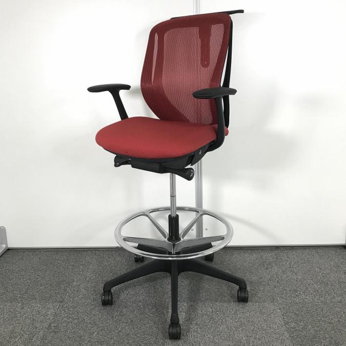 【作業に適したハイチェアタイプ！】■オカムラ（okamura）　シルフィー　■ミーティングチェア・ハイチェアタイプ　■メッシュ　■ハンガー付・固定肘　■レッド【スタイリッシュなデザイン！】
                        シルフィーメッシュ
                                    中古
            