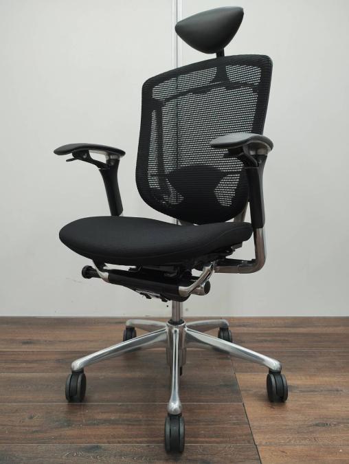 【2脚限定】世界で認められた革新的タスクチェア！人間工学に基づいた快適な座り心地を実現※ハイバック肘付き＆小型可動ヘッドレスト付き仕様■オカムラ（okamura）製　コンテッサ (Contessa)【2410】
                        コンテッサチェア
                                    中古
            