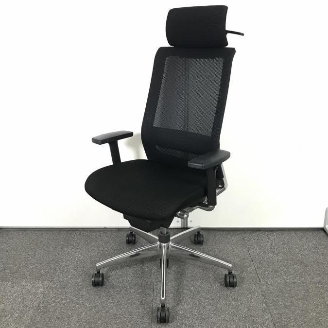 【憧れのヘッドレストチェアをご自宅にも！】【座り心地重視のチェア！エアランバーサポートで腰をしっかりサポート！高級エクストラハイバックチェア！】■コクヨ（KOKUYO）製　エアフォート　■ブラック　■メッシュ　■可動肘　■ランバー付 　■ハンガー付
                        エアフォート
                                    中古
            