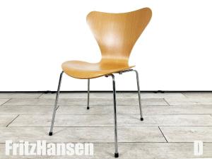 D）Fritz Hansen/フリッツハンセン　セブンチェア　ビーチナチュラル　北欧　ヤコブセン