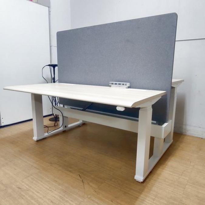 オカムラ　スイフト(Swit)　両面タイプ(ベンチタイプ)　パネル付きで集中作業にも配慮　コンセントユニット付き　高さ650～1250mmで可動 立ち姿勢を取り入れ健康志向【CS】
                        Swift
                                    中古
            