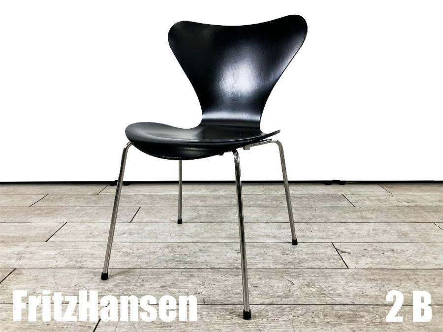 ２B)Fritz Hansen/フリッツハンセン　セブンチェア　ラッカーブラック　北欧　ヤコブセン
                        セブンチェア
                                    中古
            