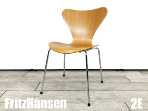 ２E）Fritz Hansen/フリッツハンセン　セブンチェア　ビーチナチュラル　北欧　ヤコブセン