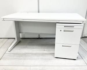 【イナバの技術が詰め込まれたスタンダードなオフィスデスク＋ワゴンセットが入荷】■イナバ（Inaba）　デュエナシリーズ　平机＋ワゴンセット　幅1400㎜　■ホワイト　■引き出し付※付属ワゴンは入荷状況によりメーカー、シリーズが異なる場合がございます。