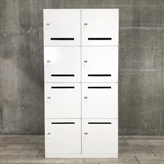 【個人の荷物やノートパソコン収納に便利です！】■オカムラ製　8人用パーソナルロッカー　メールボックス付　■鍵の持ち運び要らずで便利なダイヤル錠タイプ
                        レクトラインロッカー
                                    中古
            