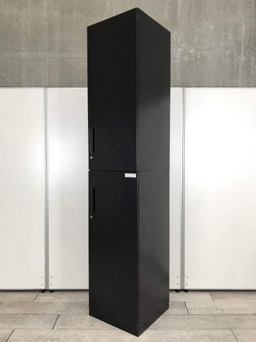 【オフィスのデットスペースにオススメのセット書庫！珍しいブラックカラー！】■コクヨ製　片開きセット書庫　ハイキャビネット　■ブラック　■シリンダー鍵
                        エディア
                                    中古
            