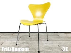 ２E)Fritz Hansen/フリッツハンセン　セブンチェア　イエロー　カラードアッシュ　北欧　ヤコブセン