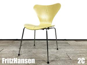 ２C)Fritz Hansen/フリッツハンセン　セブンチェア　ライトイエロー　カラードアッシュ　北欧　ヤコブセン