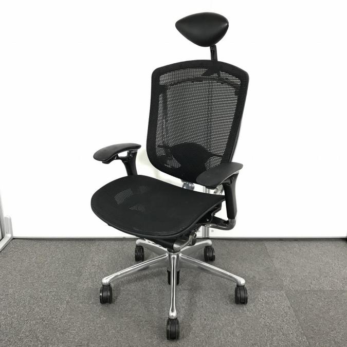 【世界で認められた革新的タスクチェア！人間工学に基づいた快適な座り心地を実現！】■オカムラ（okamura）製　コンテッサ (Contessa)　ハイバック肘付き　■可動肘　背/座面メッシュ　■ランバー付き　■ヘッドレスト付き　■ブラック 　【弊社使用欄：A00989548】
                        コンテッサチェア
                                    中古
            