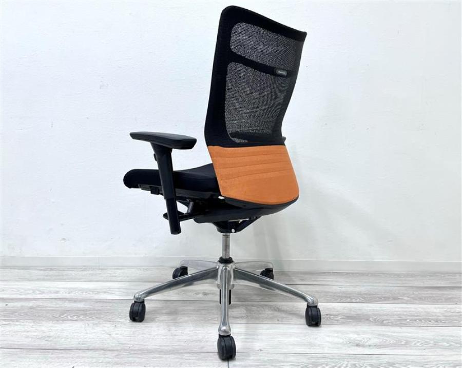 【当店限定販売】 中古】フィーゴメッシュチェア CJ91BR FDM6 オカムラ/okamura 肘 椅子