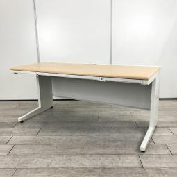 【IB】【ゆとりのあるワークスペースで作業効率アップ！】■プラス(PLUS)　USシリーズ　平デスク　W1600×D700×H720mm　■木目ナチュラル　■シリンダー錠　■使いやすさを追究したデザイン！【大型デスク】【A00984879】