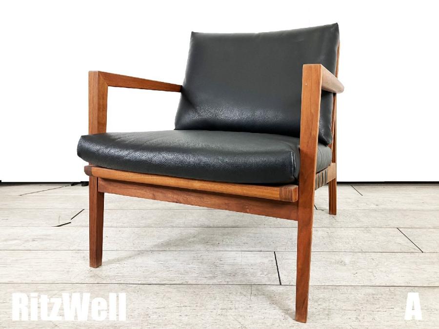 A)Ritzwell / リッツウェル　BLAVA / ブラヴァ イージーチェア 　本革　ウォルナット
                        その他シリーズ
                                    中古
            