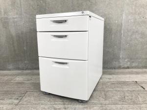 3段ワゴン ( イナバ ) ホワイト / | 中古オフィス家具通販のありがとう屋