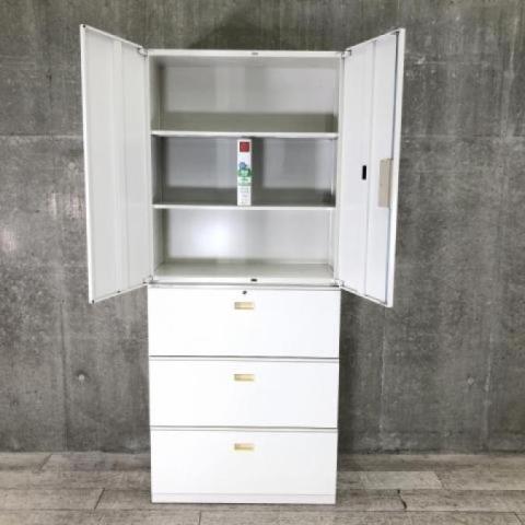 中古】シンライン イトーキ/ITOKI ハイキャビネット／両開き＋3段ラテラル 498823 - 中古オフィス家具ならオフィスバスターズ