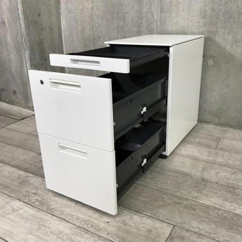 コクヨ/シルバー/3段ワゴン | 中古オフィス家具通販のありがとう屋