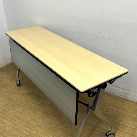 スタックテーブル 配線ボックス付き 会議用テーブル 木目 オカムラ製インターアクトプロ 81Ｃ4ＭＤ ＭＰ67 - 机
