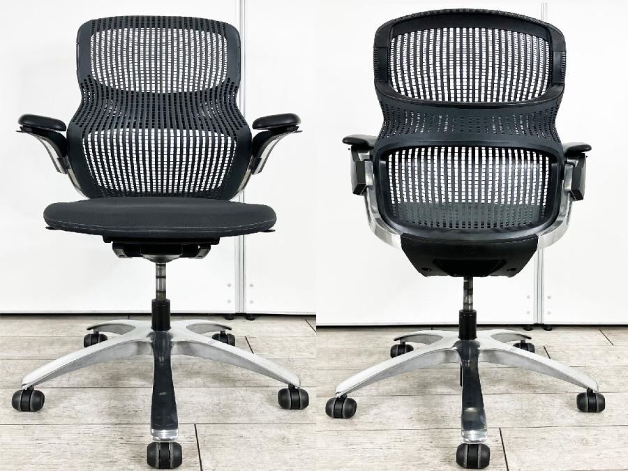 中古】ジェネレーション チェア Knoll/ノール 肘付ハイバック