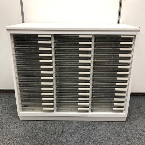 中古｜イトーキ｜シンライン｜クリスタルトレーキャビネット・クリアケース・書類整理ケース・オフィス収納｜K-34165｜オフィス家具の販売・通販サイト  楽市