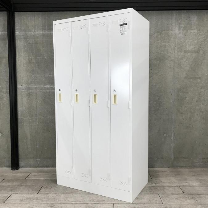 送料無料】 9人用 スチールロッカー 鍵付き ホワイト 業務用 幅900×奥行515×高さ1790mm 【国産】【完成品】 オフィスロッカー 下駄箱  シューズロッカー 更衣ロッカーの通販 ｜ オフィス家具通販の【オフィスコム】