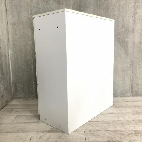 イトーキ オフィスキャビネット ユニット書庫 シンライン 両開き 3段ラテラル シリンダー錠 W900 ホワイトW スチール書庫 -  どうぐや（東京商会）｜埼玉のオフィス家具｜